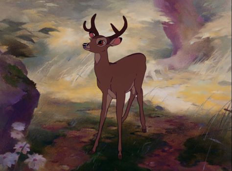 Bambi, all grown up Bambi 1942, Bambi Characters, Disney Cartoon Movies, Bambi 3, Old Disney Movies, Bambi Art, Bambi Disney, Disney Background, Disney Classics