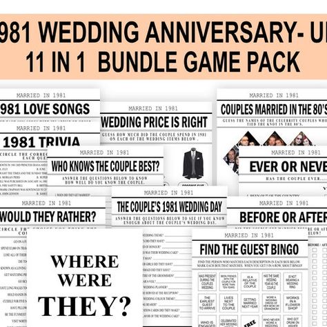 Wedding Anniversary Games, 40th Wedding Anniversary Party, 51st Wedding Anniversary, Wedding Anniversary Party Games, 40th Wedding Anniversary Cake, 42nd Wedding Anniversary, Canadian Facts, 41st Wedding Anniversary, 42nd Anniversary