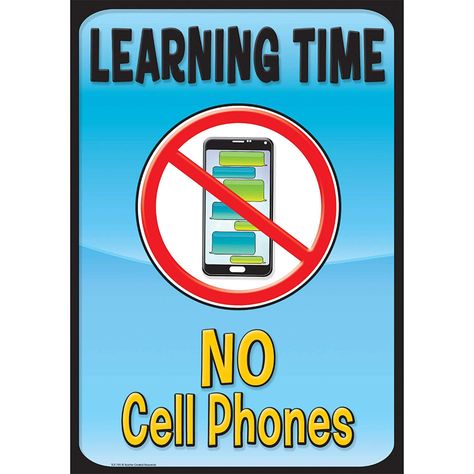 Teacher Created Resources 7411 Learning Time, No Cell Phones Positive Poster: Amazon.ca: Office Products Times Table Poster, No Cell Phones, Math Poster, Teacher Created Resources, Learning Time, Teacher Supplies, Classroom Rules, School Themes, Back To School Activities