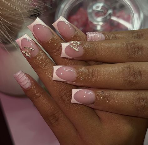 Pink Toe Nails, Junk Nails, Cute Acrylic Nail Designs, Short Square Acrylic Nails, Unique Acrylic Nails, Long Square Acrylic Nails, Pretty Nail Art, Short Acrylic Nails Designs, Pink Acrylic Nails