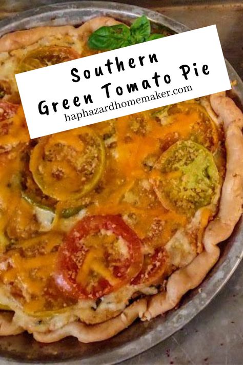 Green Tomato Quiche, Green Tomato Pie Sweet, Green Tomato Pie Recipe, Green Tomato Casserole Recipe, Green Tomato Casserole, Baked Green Tomatoes, Green Tomato Pie, Tomato Casserole, Tomato Pie Recipe