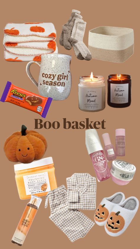 Boo Basket gift ideas for friends, girlfriend, woman Girlfriend Gift Basket, Basket Gift Ideas, Gift Ideas For Friends, Ideas For Friends, Boo Basket, Mango Coconut, Basket Gift, Vanilla Sugar, Mango Butter