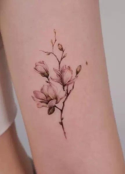 Gardenia Tattoo, Flower Vine Tattoos, Magnolia Tattoo, Tattoos Infinity, Tattoo Meanings, Branch Tattoo, Tattoos Mandala, Beautiful Flower Tattoos, Inspiration Tattoo