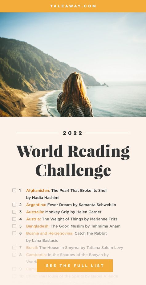 World Reading Challenge: Books Around The Globe 2022 - Tale Away World Reading Challenge, Romain Gary, Book Challenge, Travel Reading, Reading Challenge, Reading Journal, Reading List, Book Set, Reading Lists