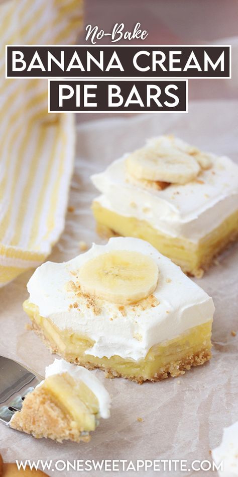 Vanilla Wafer Dessert, Banana Cream Pie Bars, Vanilla Pudding Desserts, Vanilla Wafer Recipe, Easy Cream Pie, Pudding Bar, Wafer Cookie, Yummy Bars, Banana Cream Pie Recipe