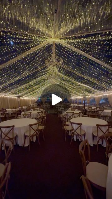 Party Powers | Event Rentals, Tent Draping, Balloons & More on Instagram: "40x100 Clear Tent with Twinkle Lights ✨
.
#commercial #frame #tent #rooftop"