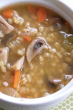 Jewish Food Traditional, Mushroom Barley, Mushroom Barley Soup, Jewish Holiday Recipes, Jewish Cuisine, Kosher Cooking, Mushroom Soup Recipes, Barley Soup, Passover Recipes