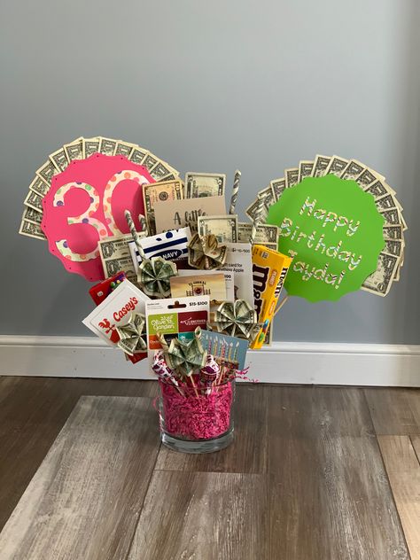 30th birthday cash candy gift cards Gift Card Tree, Birthday Money Gifts, Gift Card Bouquet, Man Bouquet, Navy Gifts, Money Bouquet, Creative Money Gifts, Birthday Money, Birthday Bouquet