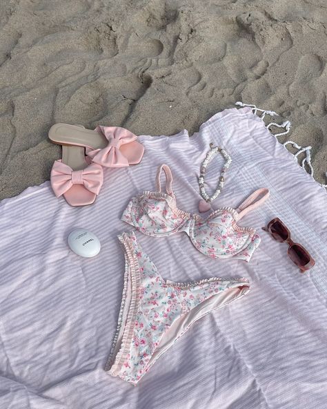 that first weekend of summer feeling 👙🩵🌸🧴 wearing my fav suit from @blackboughswim ☀️ shop their current july 4th sale and let’s twin this summer 🐚 #pinterestaesthetic #summergirl #softgirlstyle #swimsuitseason Coastal Granddaughter Pink, Coastal Coquette, Aesthetic Swimsuit, Hawaii Bikinis, Soft Girl Style, Swimwear 2024, July 4th Sale, Pink Bathing Suits, Swimsuit Season