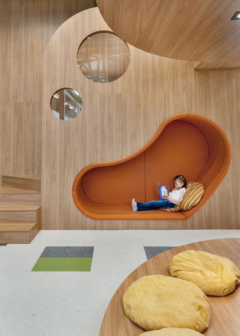 Sensory Design Architecture, Education Design Interior, Kindergarten Interior, Library Inspiration, Sensory Rooms, Kindergarten Design, School Interior, Kids Library, Sensory Room