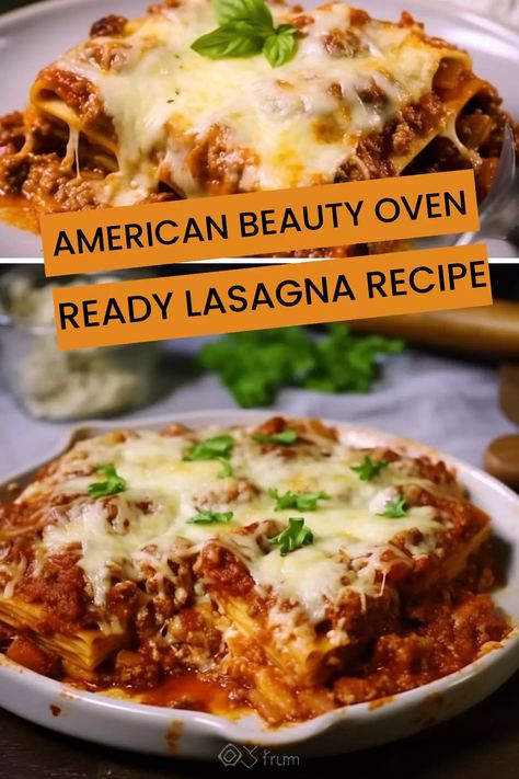 American Beauty Oven Ready Lasagna Recipe Oven Ready Lasagna Recipe, Lasagna Sheets Recipe, Meaty Lasagna, Oven Ready Lasagna, Gluten Free Lasagna, Cheese Sauce For Pasta, Pasta Sauce Homemade, Cheese Spaghetti, No Noodle Lasagna