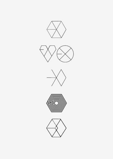 Exo Tattoo Ideas, Exo Tattoo, Exo Logo, Exo Stickers, Exo Wallpaper, Exo Lockscreen, Aesthetic Stickers, Wallpaper Iphone, Small Tattoos