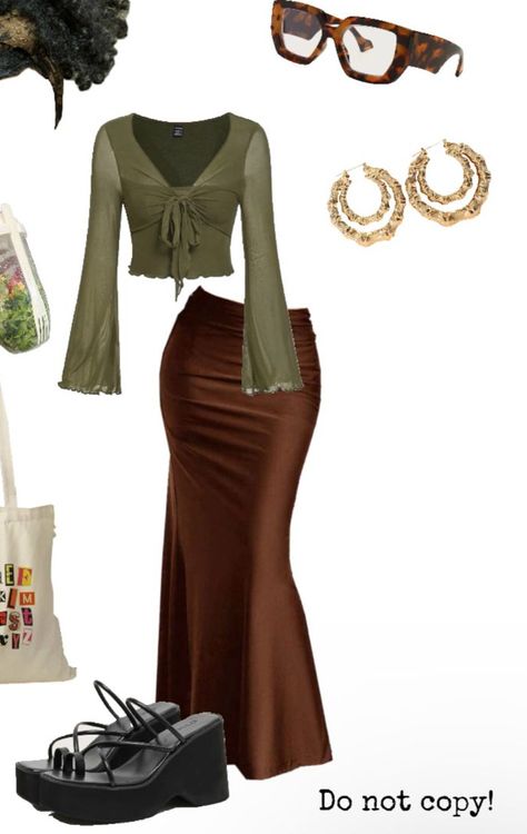 Dress To Impress Earthy Style, Earthy Style Outfits Dress To Impress, Earth Tones Fashion, Earthy Style, Dti Ideas, Earthy Outfits, Looks Chic, Classy Outfits, Dress To Impress