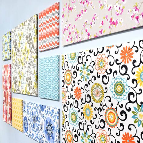 Fabric Wall Art Ideas, Cubicle Wallpaper, Framed Fabric Wall Art, Fabric Wall Panels, Cubicle Makeover, Fabric Walls, Fabric Wall Decor, Sewing Room Decor, Wall Art Ideas