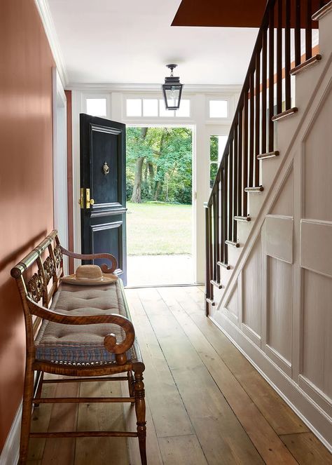 10 Pins : Entryway Edition - Room for Tuesday Blog Foyer Interior, Entry Staircase, Southern Houses, Open Entryway, Long Island House, Mcgrath Ii, Cottage Entryway, Island Farmhouse, Entryway Stairs