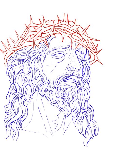 Jesus Tattoo Stencil, Jesus Tattoo Design, Jesus Art Drawing, American Traditional Tattoo Ideas, Traditional Tattoo Ideas, Christ Tattoo, Card Tattoo Designs, Jesus Drawings, Outline Design