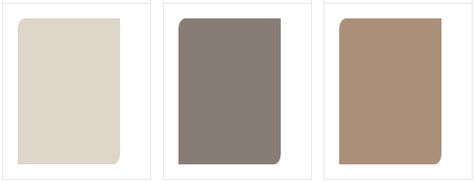 colorscheme Royal Thai Flexa Sandy Beach 3016 Spacious Grey 3026 Bakery Brown 3033 Bakery Brown, Minimal Scandinavian, House Decorations, Paint Color, Dream Kitchen, Paint Colors, Home And Living, Color, Home Decor