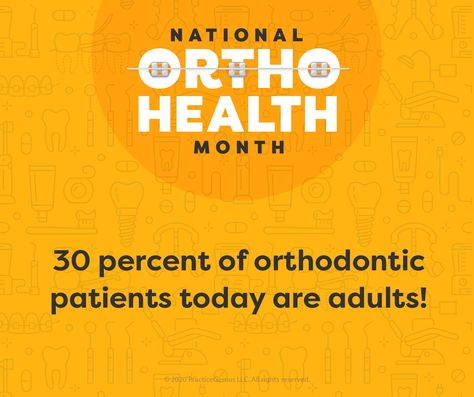 Ortho Marketing Ideas, Orthodontic Marketing Ideas Social Media, Orthodontic Marketing, National Orthodontic Health Month, Orthodontic Fun Facts, Orthodontic Health Month, Dental Office Marketing, Orthodontics Marketing, Office Marketing