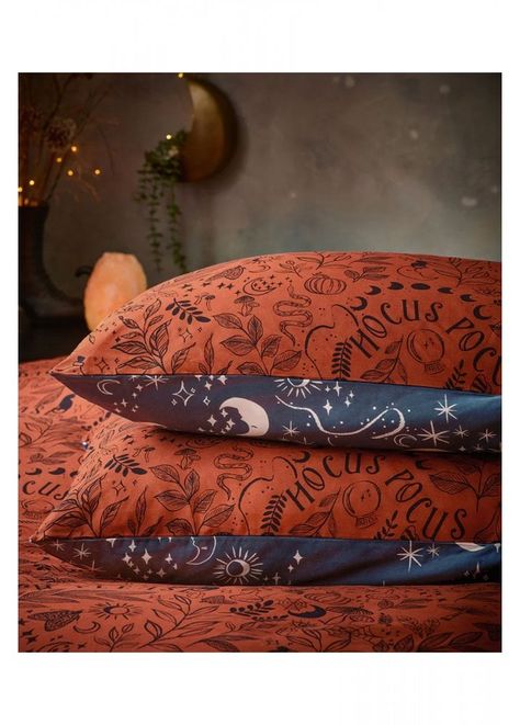 Witchy Vibes Reversible Duvet Set | Attitude Clothing Sleep Spell, Gothic Homeware, Hubble Bubble, Reversible Bedding, Modern Halloween, Toil And Trouble, King Size Duvet, Single Duvet Cover, Reversible Duvet Covers