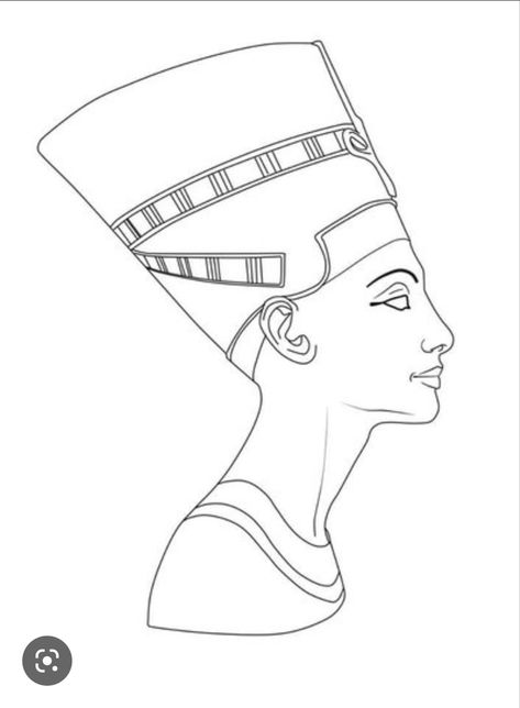 Nerfetiti Tattoo, Nefertiti Drawing, Nefertiti Tattoo Design, Egyptian Art Drawing, Nefertiti Art, Nefertiti Tattoo, Egypt Crafts, Egyptian Drawings, Tattoo Catalog