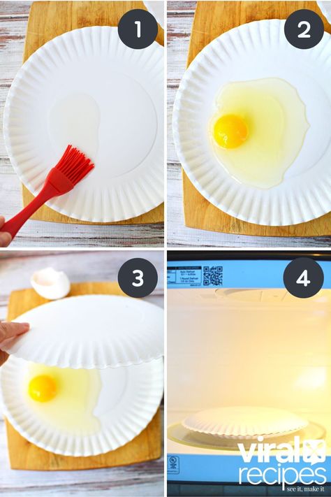 Microwave Fried Egg (No Dirty Dishes!) TikTok | Viral Recipes Microwave Fried Egg, Fried Egg In Microwave, Poached Eggs Microwave, Egg In The Microwave, Easy Microwave Desserts, Microwave Omelet, Microwave Scrambled Eggs, Microwave Cooking Recipes, Easy Egg Bake