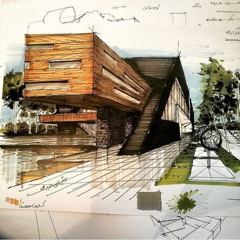 Portfolio D'architecture, Sketchbook Architecture, Gambar Lanskap, Architecture Drawing Presentation, Architecture Drawing Plan, Architecture Sketchbook, Architecture Design Sketch, Architecture Concept Drawings, Layout Architecture