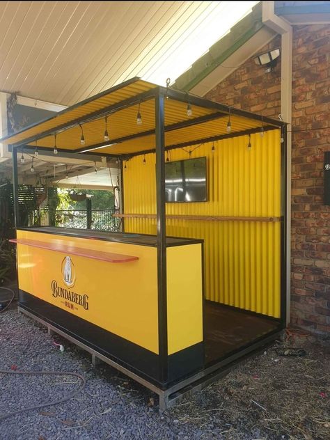 Food Cart Ideas, Food Cart Design Ideas, Kitchen Restaurant Design, Gerobak Jualan, Market Stall Display, Modern Bakery, Food Stall Design, Container Restaurant, Mini Cafe