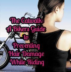 Motorcycle Hairstyles For Women Long Hair, Cute Bandana Hairstyles, Women Riding Motorcycles, Motorcycle Hairstyles, Treat Damaged Hair, Helmet Hair, Education Tips, Healthy Hair Care, For Healthy Hair