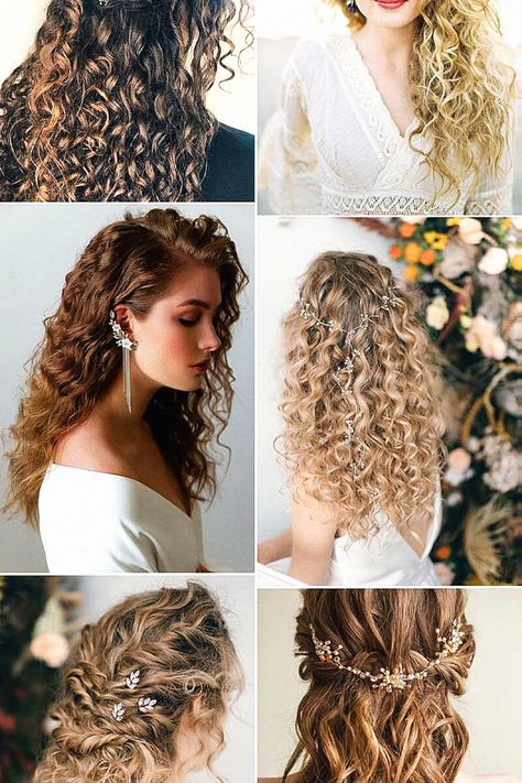 Another bridal hairstyle feels absolutely gorgeous for your special day with wavy locks. I specialize in this one for wedding photography. Add it to your bridal board. Curly Hairstyles For Bride, Bridal Curly Hair, Hairstyles For Bride, Bridal Hair Inspiration, Bridal Hairstyle, Bridal Beauty, Curly Hairstyles, Bride Hairstyles, Hair Goals