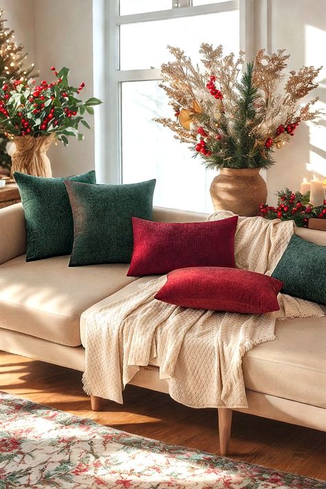 MIULEE Pack of 2 Christmas Green Throw Pillow Covers 18x18 Inch Soft Chenille Pillow Covers for Sofa Living Room Couch Solid Dyed Cases Green Throw Pillow, Chenille Pillow, Green Throw, Green Throw Pillows, Living Room Couch, Christmas Green, Room Couch, Sofa Living Room, Sofa Living