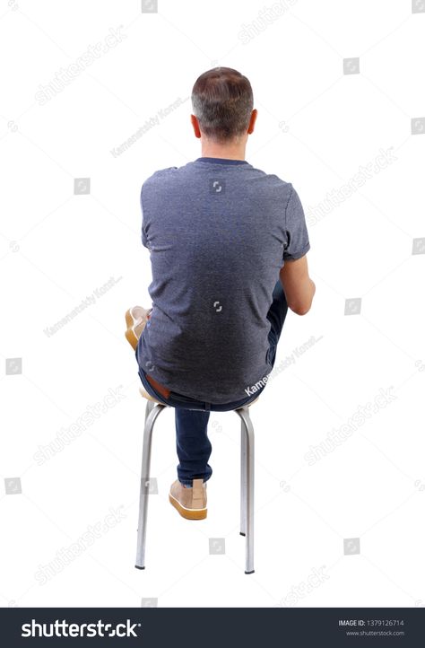 Man Sitting Back View, Person Sitting Back View, Sitting Down Back View, Person Sitting From Behind, Sitting Pose Reference Back View, Narrative Illustration, Sitting Pose Reference, Sitting Cross Legged, Human Sketch