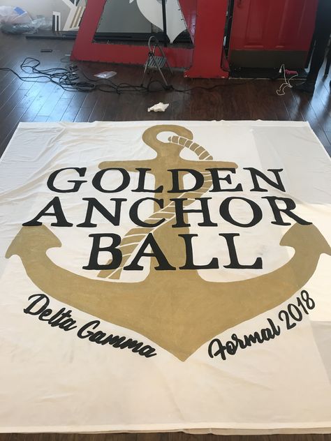 Delta Gamma Anchor, Sorority Signs, Formal Sorority, Sorority Banner, Banner Ideas, Delta Gamma, Social Event, Sign Ideas, Event Ideas