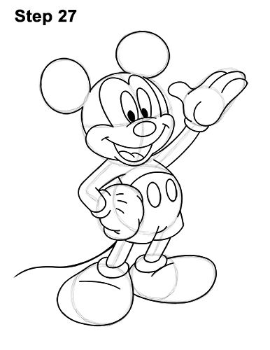 Mickey Mouse Drawing Easy, Mickey Mouse Stencil, Mickey Mouse Drawing, Draw Mickey Mouse, Easy Steps To Draw, Mickey Mouse Coloring, Mouse Coloring Pages, Mickey Mouse Outline, Miki Mouse