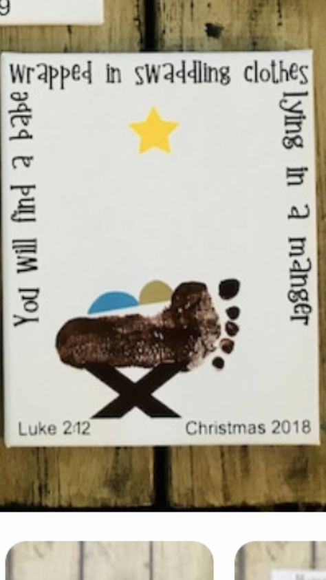 Toddler Footprint Art, Footprint Art Baby, Christmas Footprint Crafts, Christmas Footprint, Craft Toddler, Baby Christmas Crafts, Baby Footprint Art, Jesus Crafts, Footprint Craft