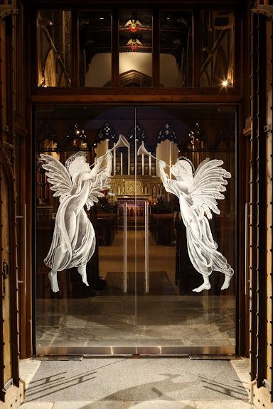 front-glass-doors Centenary Angel Doors at St Mary Magdalene – ‘1308-2008’ Angel Door, Angel Friends, Door Ways, Decorative Doors, St Mary Magdalene, Glass Art Products, Open Sesame, Door Knobs And Knockers, Glass Art Pictures