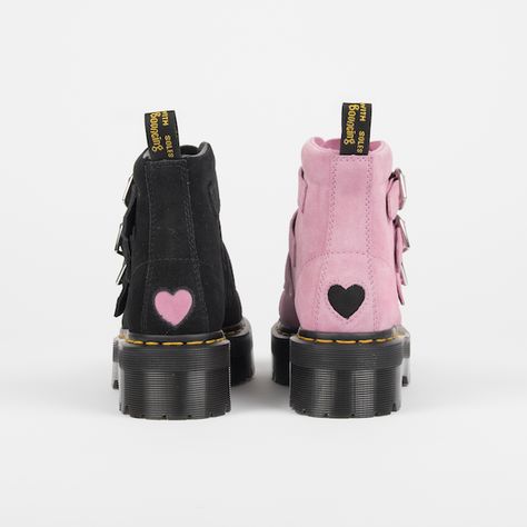 Dr. Martens collaborates with Lazy Oaf for SS18 | Twin Magazine Doc Martens Outfit, Goth Shoes, Goth Outfit, Doc Martens Boots, Dr Shoes, Kawaii Shoes, Lazy Oaf, Aesthetic Shoes, Ll Bean Boot