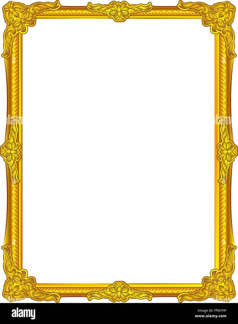 Download this stock image: gold photo frame with corner, gold frame floral vector for picture and corner line thai style. - FFM7HF from Alamy's library of millions of high resolution stock photos, illustrations and vectors. Gold Frame Background, Photo Frem, Simple Background Design, Picture Frame Template, Red Texture Background, Cutout Frame, Photo Border, Red Texture, Ceramic House Numbers