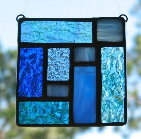 suncatcher, monochromatic Stained Glass Art Square, Geometric Stained Glass Patterns Simple, Stained Glass Square Patterns, Square Stained Glass Patterns, Stained Glass Square, Mini Patchwork, Diy Stained Glass Window, Stained Glass Cookies, Stain Glass Window Art