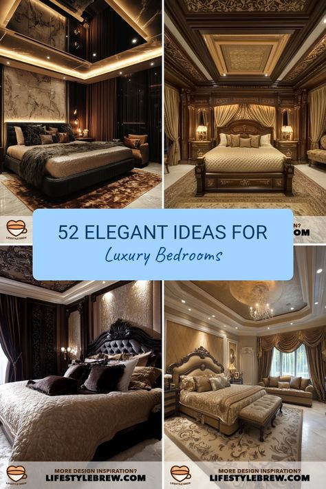 Looking to create your dream luxury bedroom? Explore these 52 elegant interior design ideas that will inspire you. From stunning color palettes to unique furniture arrangements, we cover all aspects of classy bedroom design. Discover tips on incorporating luxurious fabrics, enhancing coziness, and maximizing space while maintaining aesthetic appeal. Each idea focuses on functionality and elegance, whether you desire a modern vibe or a classic retreat. Get ready to transform your personal sanctuary into a beautiful and restful escape. Classy Bedroom Aesthetic, Modern Luxury Bedroom Design Master Suite, Modern Luxurious Bedrooms Classy, Luxury Bedroom Design Classy, Luxury Bedroom Interior Design, Luxury Bedroom Interior, Luxury Bedrooms, Classy Bedroom, Elegant Interior Design