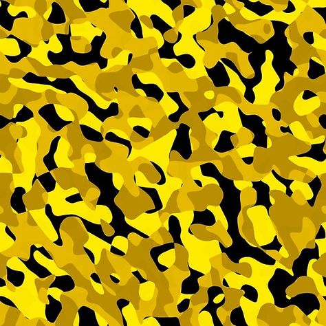 Black and Yellow Camouflage Camo Pattern Yellow Camouflage, Yellow Camo, Camo Wallpaper, Camouflage Fashion, Streetwear Ideas, Logo Yellow, Army Camouflage, Camo Patterns, Army Camo