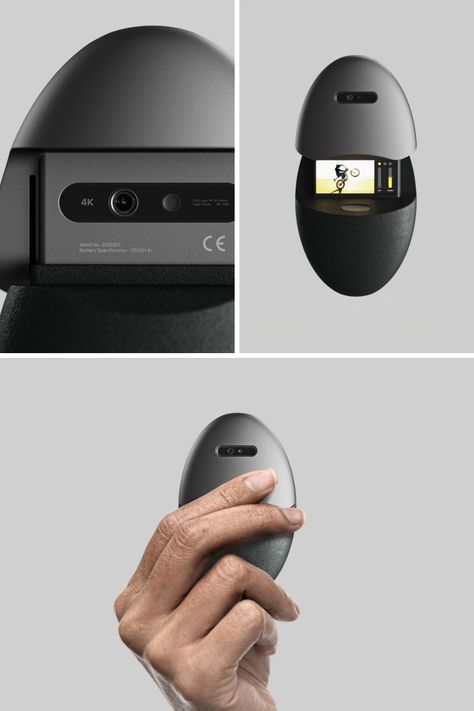 The pebble shaped Ditto Camera Concept, Captures Moments from Both Sides of the Lens. Learn More! Camera Concept, Lenticular Image, Visual Identity Design, Take A Shot, Yanko Design, Identity Design, Square Frames, Visual Identity, How To Take Photos