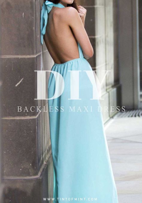 Backless Dress Sewing Pattern, Backless Dress Pattern Sewing, Diy Open Back Dress, Diy Backless Dress, Open Back Dress Pattern, Backless Dress Pattern, Sewing Step By Step, Diy Backless, Summer Dresses Tutorial