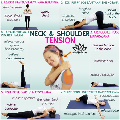 Restorative Yoga For Neck And Shoulders, Crick In Neck, Neck And Shoulder Stretches, Neck And Shoulder Exercises, Shoulder Stretches, Restorative Yoga Poses, Shoulder Tension, Yoga For Back Pain, Release Tension