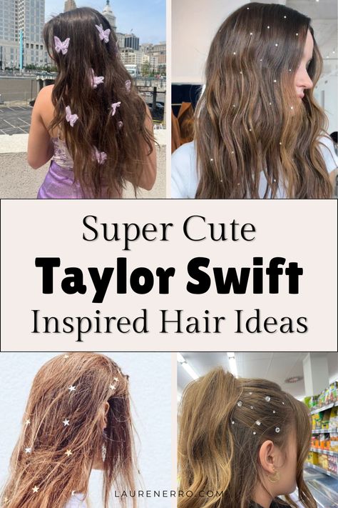 From the bouncy curls of her debut era to the sleek blonde of her latest album, Taylor Swift’s hair has been as much a part of her artistic journey as her music. Want to channel your inner Taylor? I’ve got you covered. This post dives into 15 of Taylor’s most iconic hairstyles, or fun Taylor Swift-inspired hairstyles, from easy everyday looks to red carpet-worthy updos. So, grab your hairbrush and get ready to rock a hairstyle & tips that are both trendy and inspired by your favorite pop star! Taylor Swift Eras Photos, Taylor Swift Hairstyles Era Tour, Taylor Swift Debut Hairstyles, Taylor Swift Haircut Long, Hairstyle For Eras Tour, Eras Tour Hair Ideas Updo, Taylor Swift Midnights Hairstyles, Taylor Swift Updo Hairstyles, Lover Era Hair Ideas