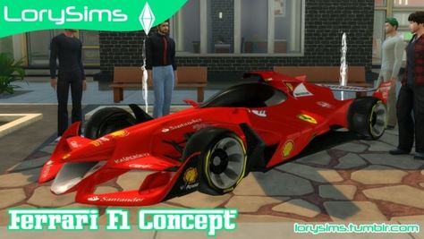 Lory Sims: Ferrari F1 Concept • Sims 4 Downloads F1 Concept, Cars Ferrari, Sims 5, Sims House Plans, Sims 4 Downloads, Sims 4 Update, Ferrari F1, Ts4 Cc, Sims House