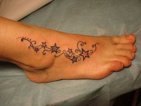 love tattoos on the ankle and foot: Vine Foot Tattoos, Star Foot Tattoos, Cute Foot Tattoos, Dragons Tattoo, Tattoo Patterns, Ankle Tattoos For Women, Anklet Tattoos, Foot Tattoos For Women, Star Tattoo Designs