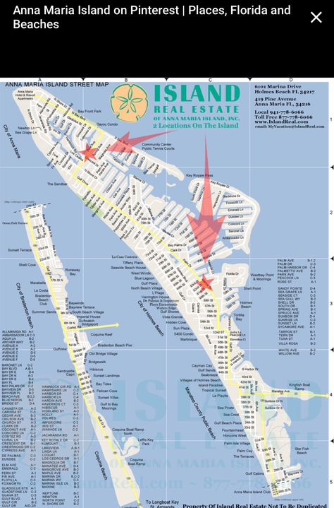 Anna Maria Island Florida, Secret Websites, Island Map, Printable Maps, Anna Maria Island, Southwest Florida, Island Resort, Street Map, Florida Travel