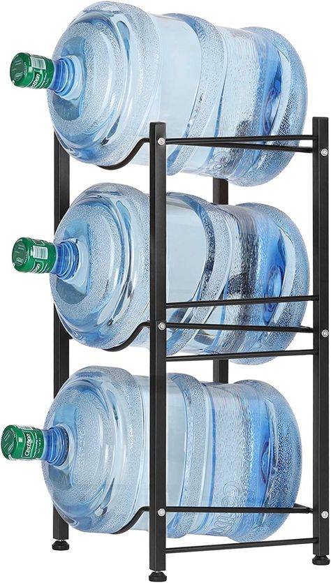 Amazon.com: LIANTRAL 5 Gallon Water Jug Holder Water Bottle Storage Rack, 3 Tiers, Black : Industrial & Scientific Water Bottle Storage Rack, Ceiling Storage Rack, 5 Gallon Water Bottle, Water Bottle Organization, Gallon Water Jug, Water Bottle Storage, Gallon Water Bottle, Ceiling Storage, Water Bottle Holder