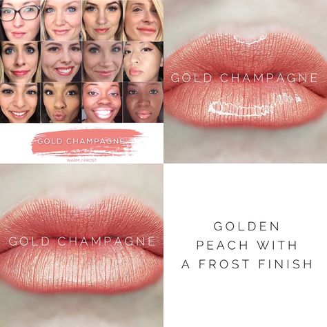 Gold Champagne LipSense Lipsense Combinations, Makeup Collage, Lipsense Combos, Lip Sense, Lipsense Lip Colors, Color Mask, Lipsense Gloss, Senegence Lipsense, Lipsense Colors