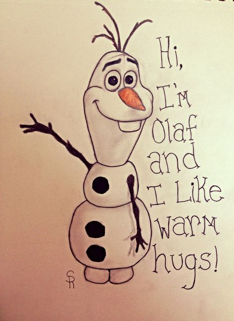 Olaf from frozen! Croquis Disney, Disney Art Diy, Olaf Drawing, Frozen Drawings, Disney Doodles, Art Du Croquis, Disney Character Drawing, Diy Drawing, Arte Doodle